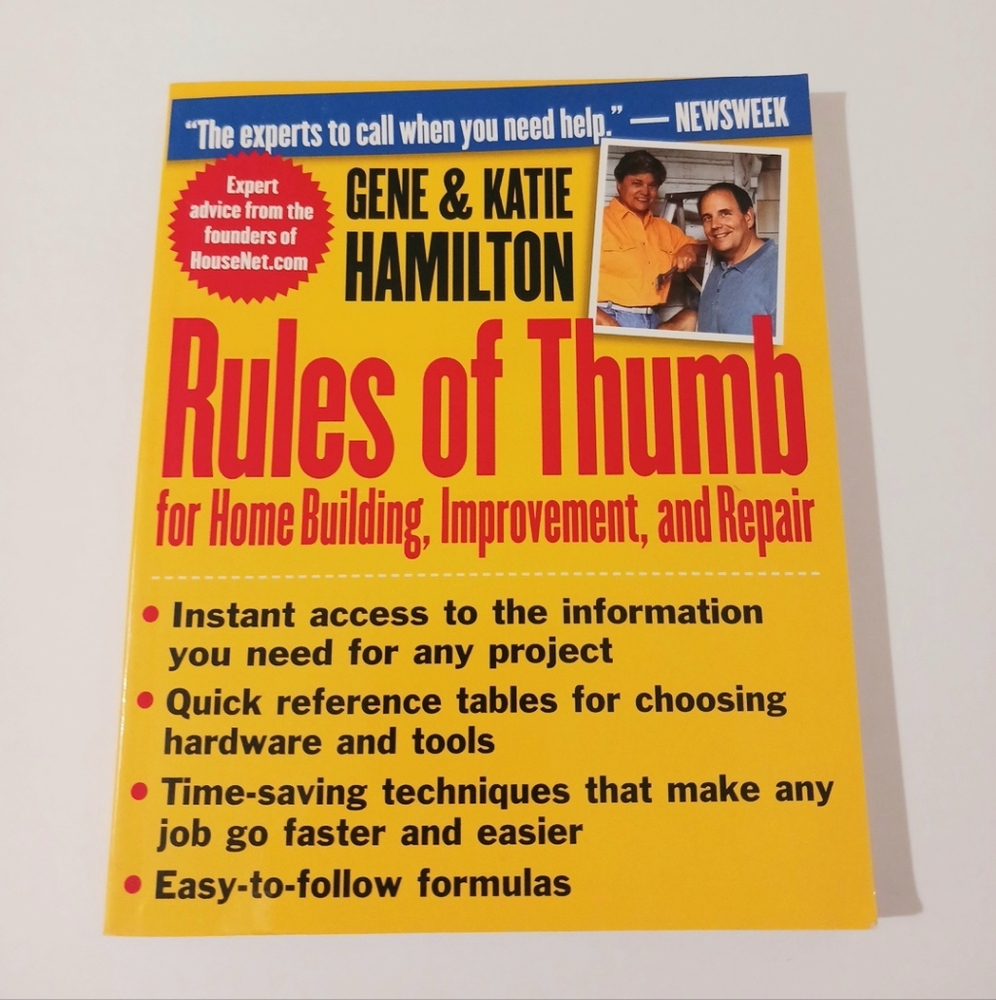 Rules of Thumb for Home Building, Improvement & Repair - Expert Advice, Home DIY